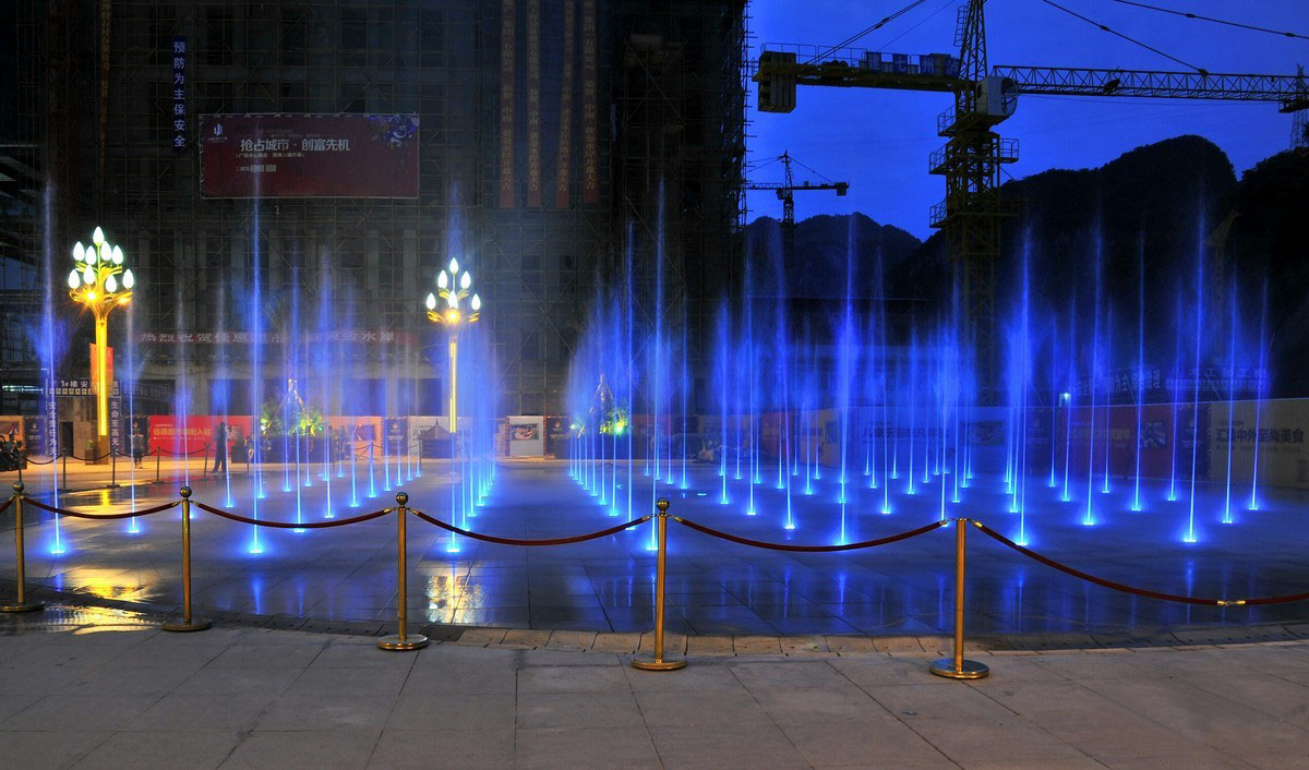 青海城市广场音乐喷泉